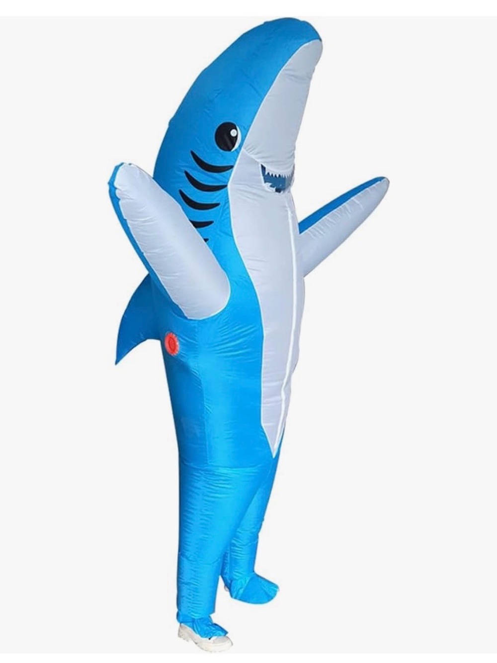 Two Inflatable Blue & White Shark Costume